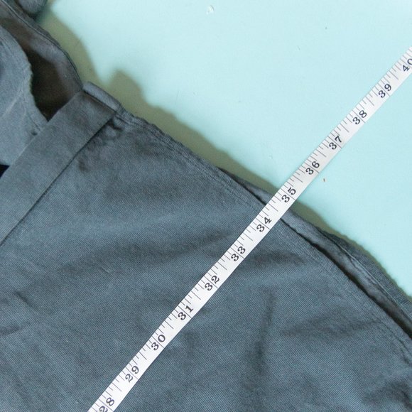 Hartford Dark Gray Concealed Button 100% Cotton Front Collar Shirt Dress Size 4 - Picture 7 of 8